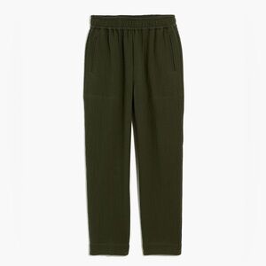 Pull-On High-Rise Tapered Pants‎ in Diamond Jacquard